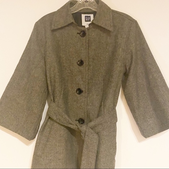 GAP Button Front Blazer Jacket Black Small - Picture 2 of 5